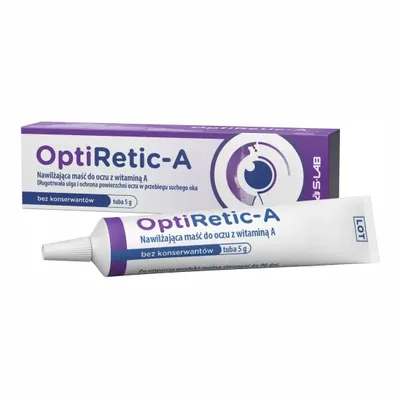 OptiRetic-A Nawilżająca Maść Do Oczu Z Witaminą A Na Suche Oko 5g
