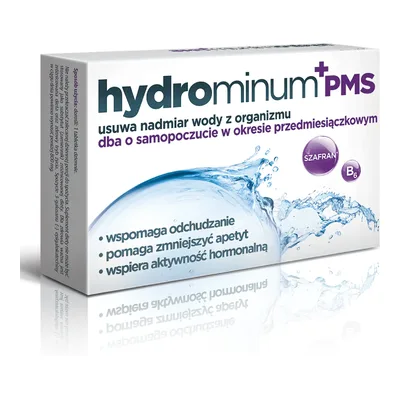 Hydrominum + PMS Usuwa Nadmiar Wody Z Organizmu 30 Tabletek