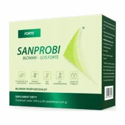 Sanprobi Błonnik-Gos Forte Błonnik Rozpuszczalny Układ Trawienny 30 Saszetek
