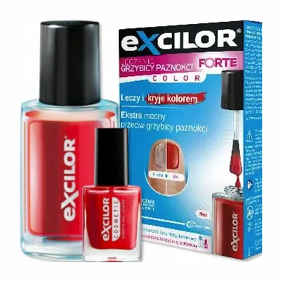 Excilor Forte Lakier Do Paznokci Leczniczy Grzybica Czerwony 30ml + 8ml