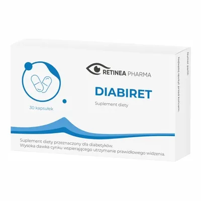 Diabiret Cynk Kwas Alfa- Liponowy Dla Diabetyków 30 Kapsułek