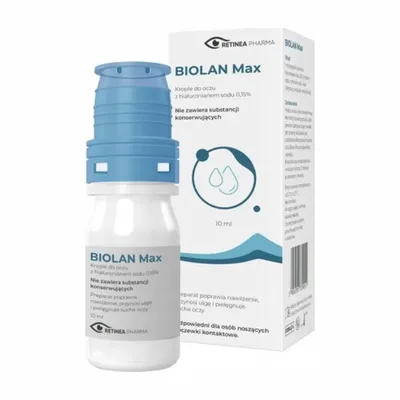 Biolan Max Krople Do Oczu 0,15% Hialuronian Sodu 10ml