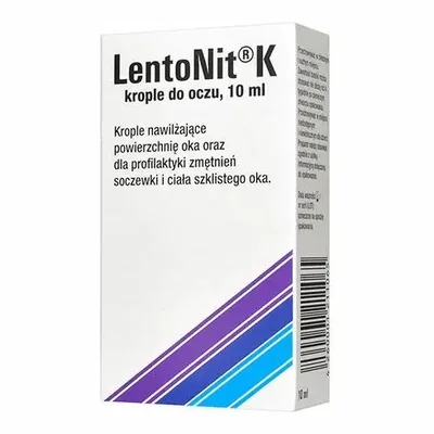 LentoNit K Krople Do Oczu Nawilżające Na Zmętnienie Soczewki Oka 10ml