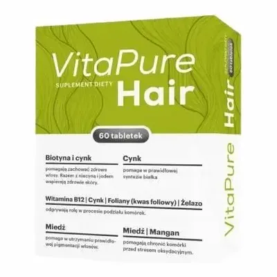 Vita Pure Hair Biotyna Cynk Zdrowe Włosy 60 Tabletek