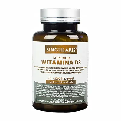 Witamina D Singularis Superior 2000 j.m. Na Odporność 60 Kapsułek