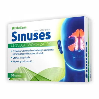 Sinuses Wsparcie Zdrowych Zatok 60 Tabletek