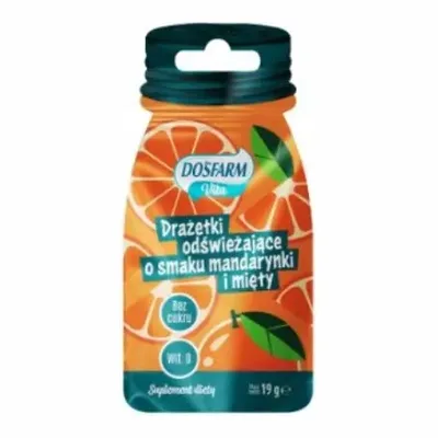 Dosfarm Vita Drażetki Odświeżające Smak Mandarynka Mięta Z Witaminą D 19g