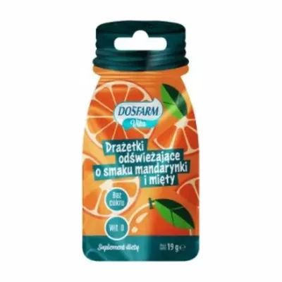 Dosfarm Vita Drażetki Odświeżające Smak Mandarynka Mięta Z Witaminą D 19g