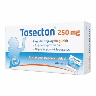 Tasectan 250 mg Proszek Łagodzi Objawy Biegunki U Dzieci 20 Saszetek