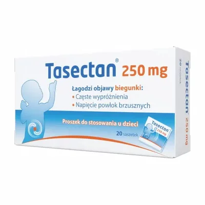 Tasectan 250 mg Proszek Łagodzi Objawy Biegunki U Dzieci 20 Saszetek