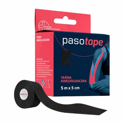 Taśma Kinezjologiczna Pasotape Czarna 5cm x 5m