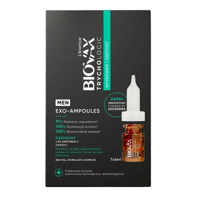 L'biotica Biovax Trychologic Ampułki Wypadanie I Gęstość Dla Mężczyzn 7x5ml