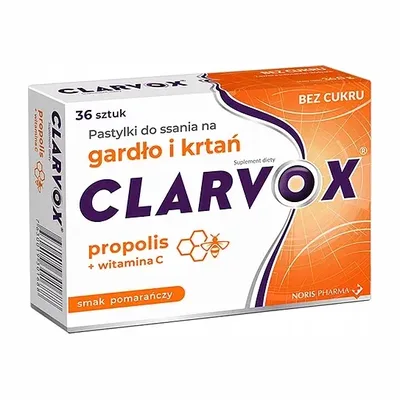 Clarvox Propolis Gardło I Krtań Pomarańcza 36 Pastylek Do Ssania