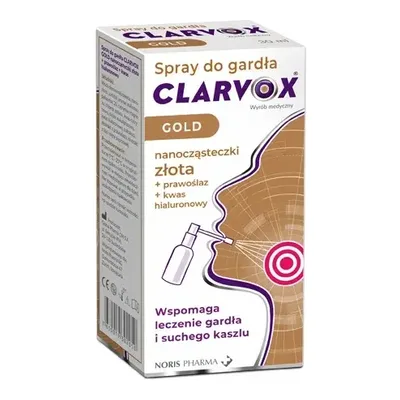 Clarvox Gold Spray Do Gardła Prawoślaz Kwas Hialuronowy 30ml