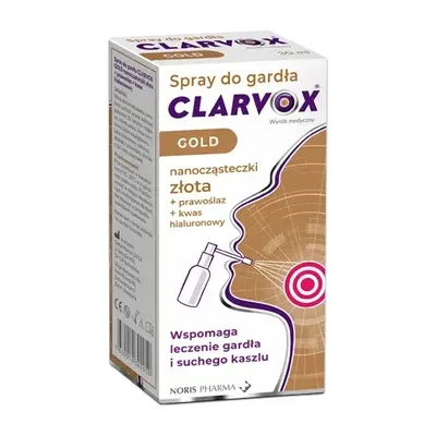 Clarvox Gold Spray Do Gardła Prawoślaz Kwas Hialuronowy 30ml