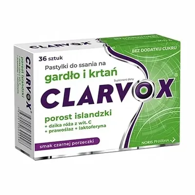 Clarvox Porost Róża 36 Pastylek Do Ssania