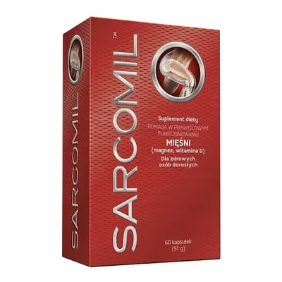 Sarcomil Magnez Witamina D Prawidłowe Funkcjonowanie Mięśni 60 Kapsułek