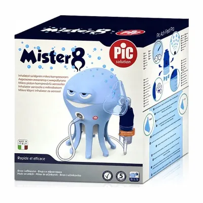 PIC Inhalator Mikrotłokowy Mister 8 Ośmiornica Dla Dzieci