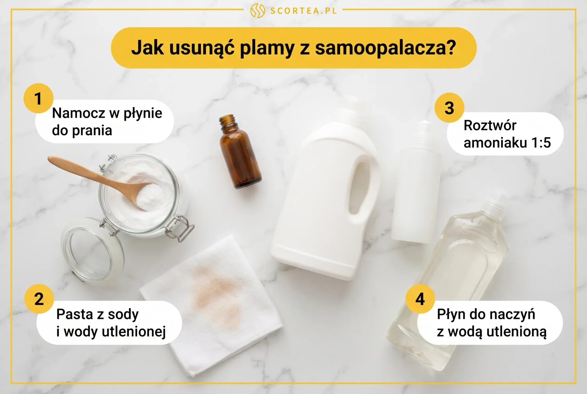 Cztery domowe sposoby na usunięcie plam z samoopalacza z ubrań