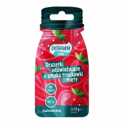 Dosfarm Drażetki Odświeżające O Smaku Truskawki I Mięty 24 Drażetki 19g