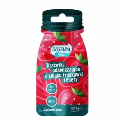 Dosfarm Drażetki Odświeżające O Smaku Truskawki I Mięty 24 Drażetki 19g