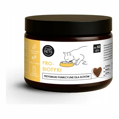 Wow!Pets Przysmaki Suplementacyjne Dla Kota Probiotyki 100g