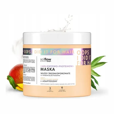 So!flow Emolientowo - Proteinowa Maska Do Włosów Średnioporowatych 400ml