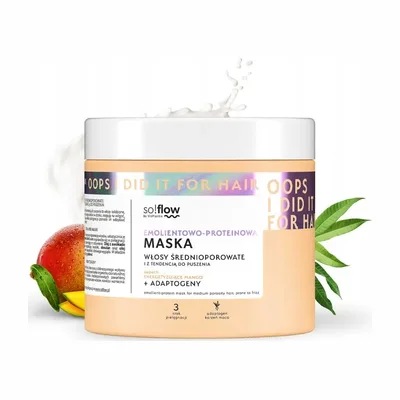 So!flow Emolientowo - Proteinowa Maska Do Włosów Średnioporowatych 400ml