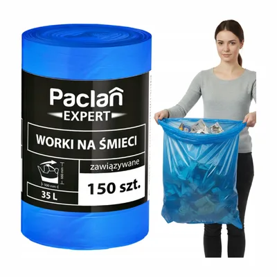 Worek Na Śmieci Paclan Expert Zawiązywane 35l 150 Sztuk