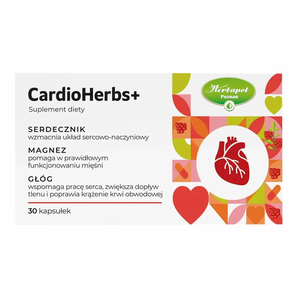 CardioHerbs+ Wzmacnia Serce I Mięśnie 30 Kapsułek