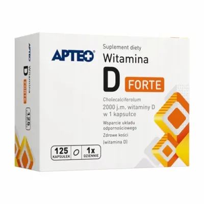 Apteo Witamina D3 Forte 2000 j.m. 125 Kapsułek