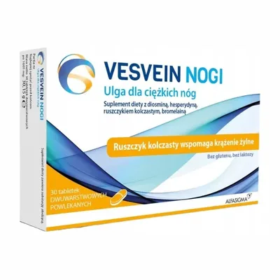 Vesvein Nogi Ulga Dla Cięzkich Nóg 30 Tabletek