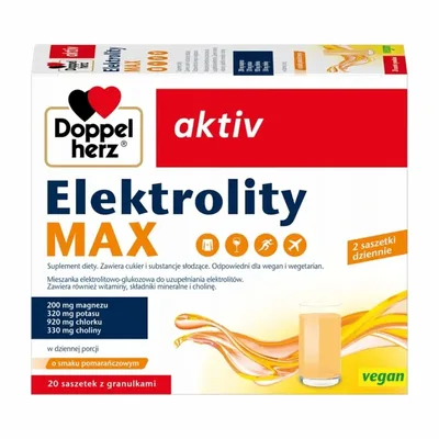 Doppelherz Aktiv Elektrolity Max O Smaku Pomarańczowym 20 Saszetek