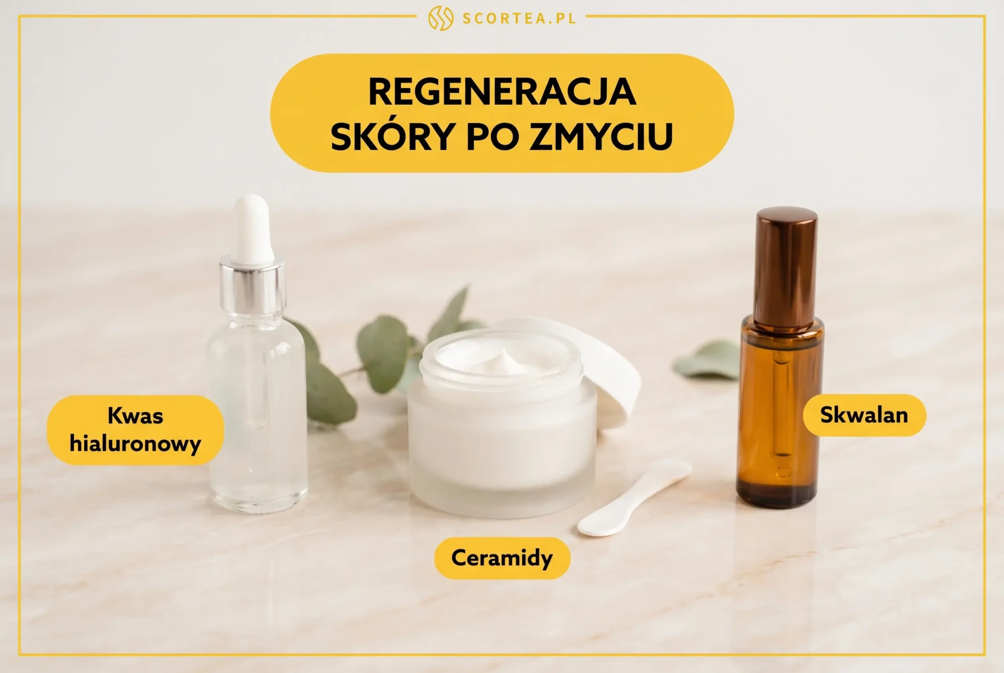 Regeneracja skóry po zmyciu samoopalacza: trzy składniki odbudowujące barierę hydrolipidową, czyli kwas hialuronowy, ceramidy i skwalan