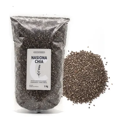 Nasiona chia 1 kg SCO! FOODS szałwia hiszpańska błonnik białko na koktajle