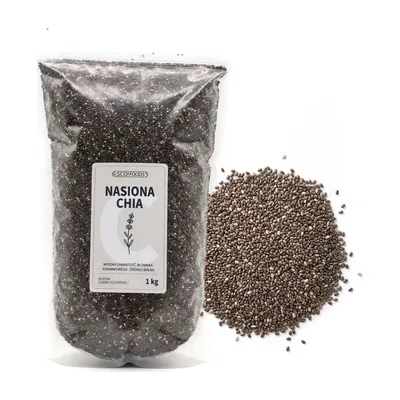Nasiona chia 1 kg SCO! FOODS szałwia hiszpańska błonnik białko na koktajle