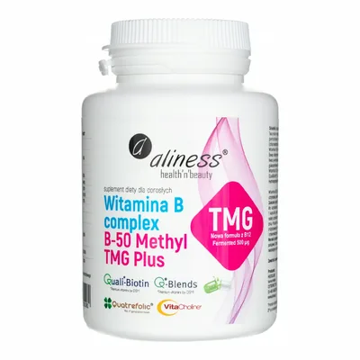 Aliness Witamina B50 Methyl TMG Plus 100 Kapsułek