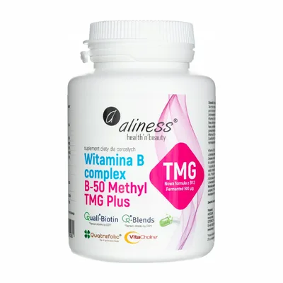 Aliness Witamina B50 Methyl TMG Plus 100 Kapsułek