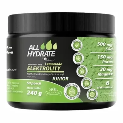 ALLHydrate Elektrolity JUNIOR Lemonade 240g 50 Porcji