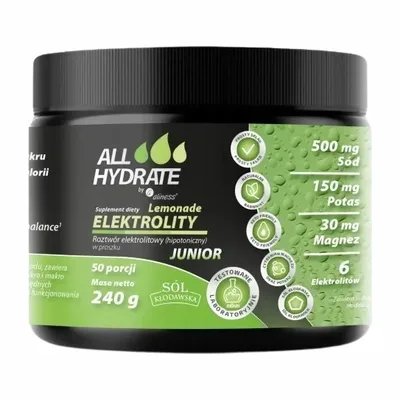 ALLHydrate Elektrolity JUNIOR Lemonade 240g 50 Porcji