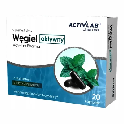 Węgiel Aktywny Activlab Pharma  20 Kapsułek