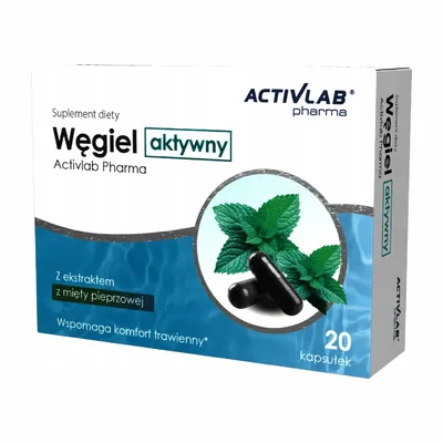 Węgiel Aktywny Activlab Pharma  20 Kapsułek