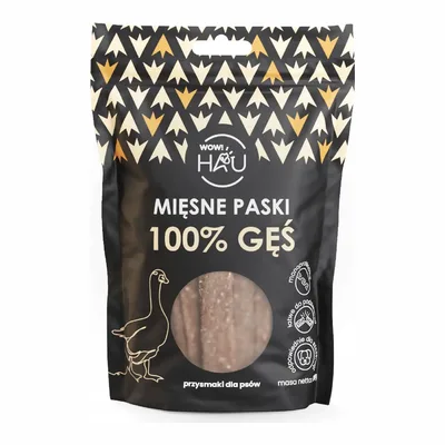 Wow!Pets Mięsne paski 100% gęś 120g