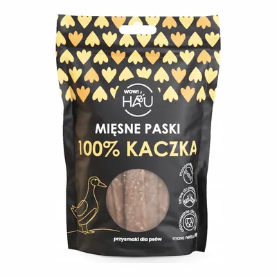 Wow!Pets Mięsne paski 100% kaczka 120g
