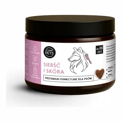 Wow!Pets Przysmaki suplementacyjne dla psa sierść i skóra 100g
