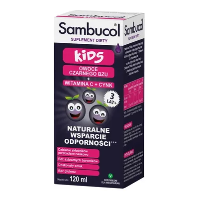 Sambucol Kids Płyn Na Odporność Dla Dzieci I Dorosłych Witamina C 120ml