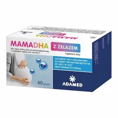 Adamed MamaDHA Z Żelazem Dla Kobiet W Ciąży I Karmiących 60 Kapsułek