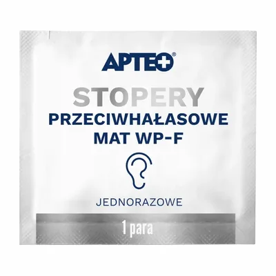 Apteo Stopery Wkładki Przeciwhałasowe MAT WP-F Jednorazowe 1 Para