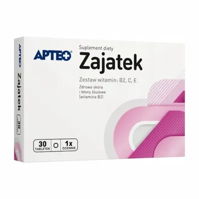 Apteo Zajatek Witaminy B2 C E 30 Tabletek