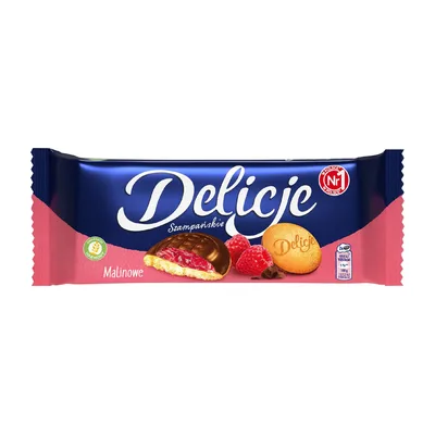 Ciastka Delicje Szampańskie Biszkopt Malinowe 147g